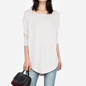 Marled Extreme Circle Hem Tunic Sweater